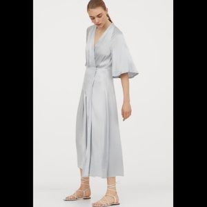 H&M V-Neck Light Blue Wrap Dress - NWT